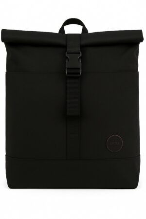 Enter Rolltop Rucksack schwarz mit Laptopfach Vorderansicht